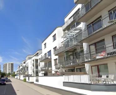 Quiet residential street in Gothenburg, Sweden