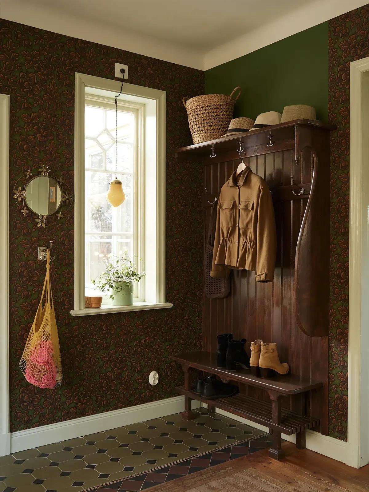 Brown-toned hallway