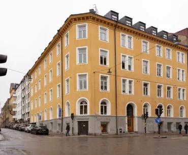 Historic building facade in Södermalm, Stockholm