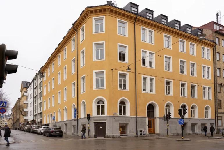 Historic building facade in Södermalm, Stockholm